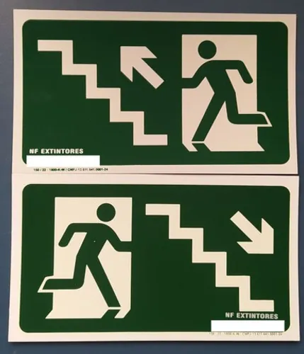 Placa de sinalização de Escada (material plástico)