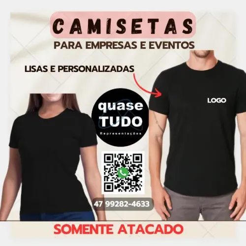 Camisetas Promocionais Lisas e Personalizadas