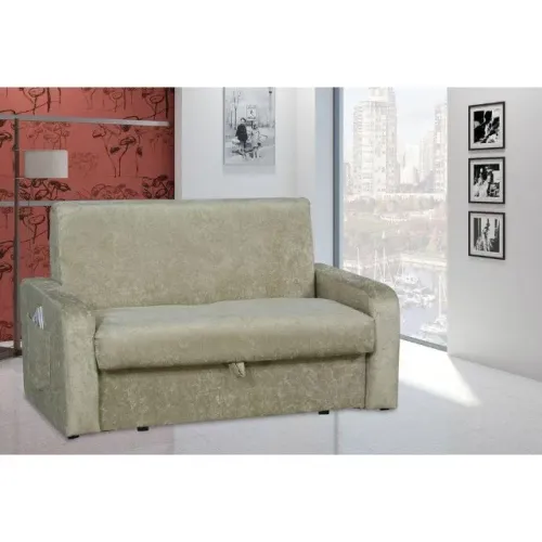 Promoção! Sofa Cama c/ Bau Daiane Bege Até 12x - Frete Grátis