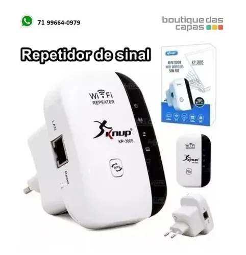 Repetidor de sinal Wifi 300mbps Kp-3005 - Knup celular notebook