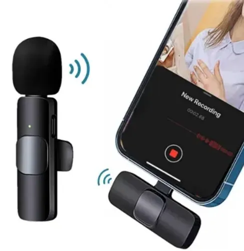 Microfone de Lapela Sem Fio Bluetooth Vlog K9 z867