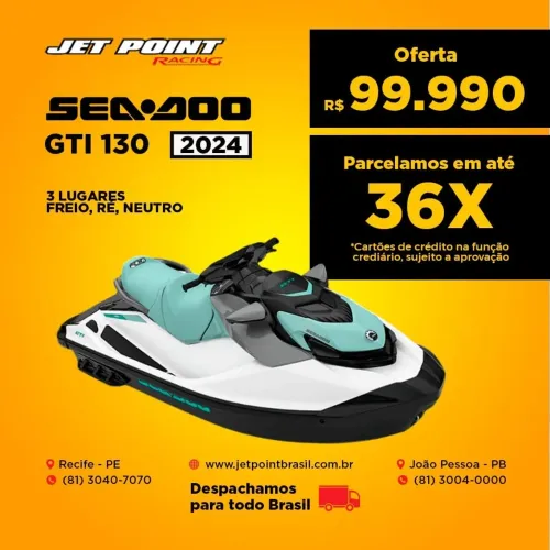 JET SKI SEA DOO GTi 130 2024, 3 LUGARES, Troco/Parcelo 36x
