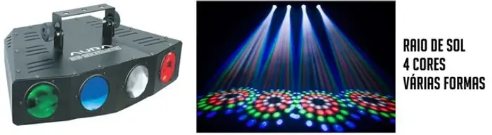 Iluminação Raios de Sol Profissional extreme RGB 4 saidas
