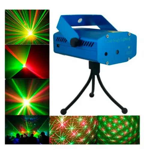 Mini Projetor Canhão Laser Raios Holográfico Vermelho/Verde Bivot