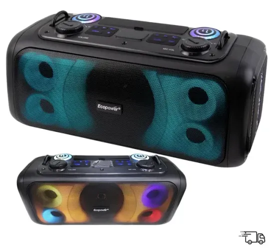 Caixa de som Ecopower Partybox com controle remoto - Nova lacrada