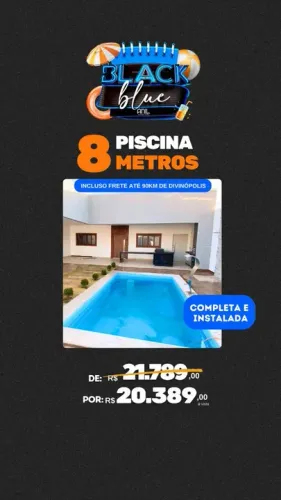 Ana: Piscina 8 Metros com frete  e Instalação na black 