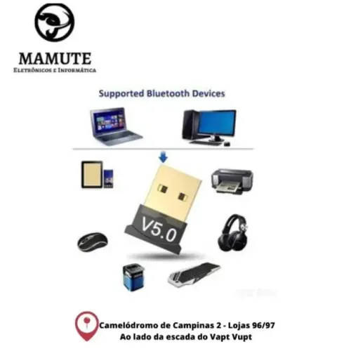 Adaptador Receptor Usb Bluetooth 5.0 Dongle Pc Notebook Plug