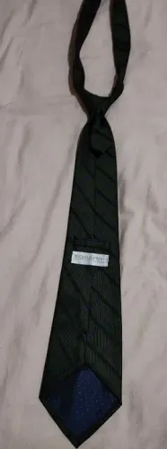 Gravata Masculina - Preta e Cinza com Listras - Semi Nova