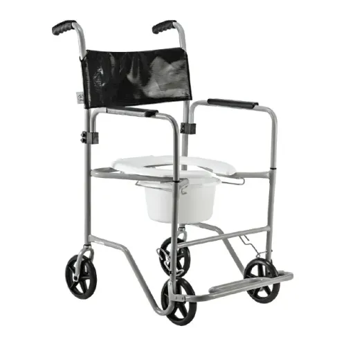 Cadeira de Rodas para Banho BR sanitário Jaguaribe aço adulto