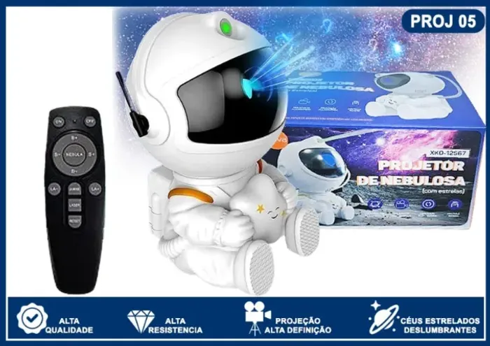 MINI PROJETOR ASTRONALTA DE NEBULAOSA COM ESTRELAS INOVA XKD-12567