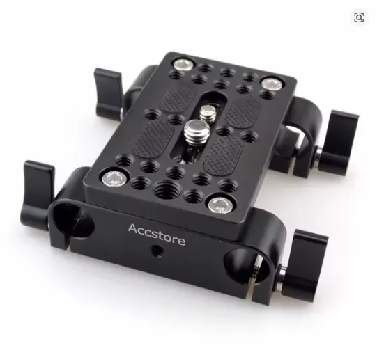 Placa Baseplate Longarinas Câmeras Dual 15mm