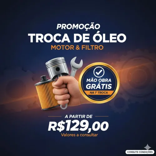 Troca de óleo e filtro de óleo 