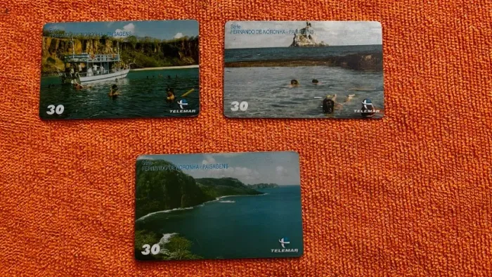 3 Cartões Telefônico série Fernando de Noronha 