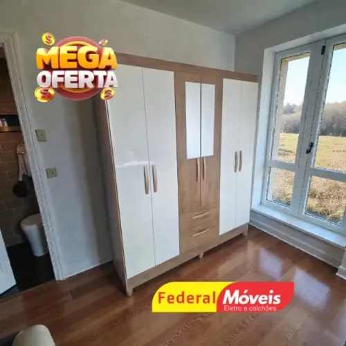 GUARDA ROUPA COM ESPELHO WHITE 6P 2G (ENTRE EM CONTATO CONOSCO)