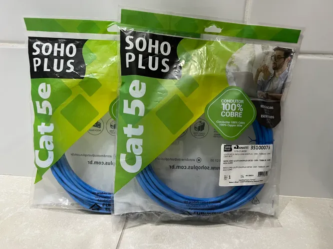 Cabo RJ 45 Furukawa Gigabit Cat5e 10 Metros