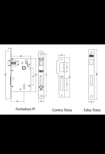 5 Fechadura completa conforme medida da foto