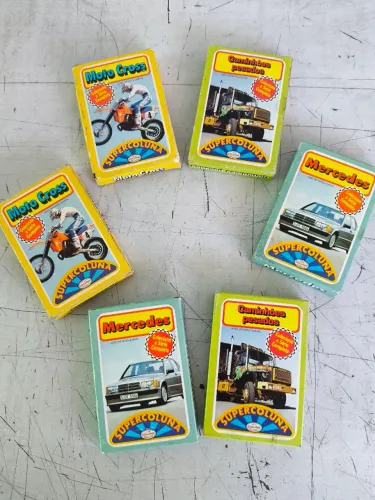 Jogo de cartas caminhão pesado / Mercedes/moto Cross anos 90 ( lote 3 unidades ).