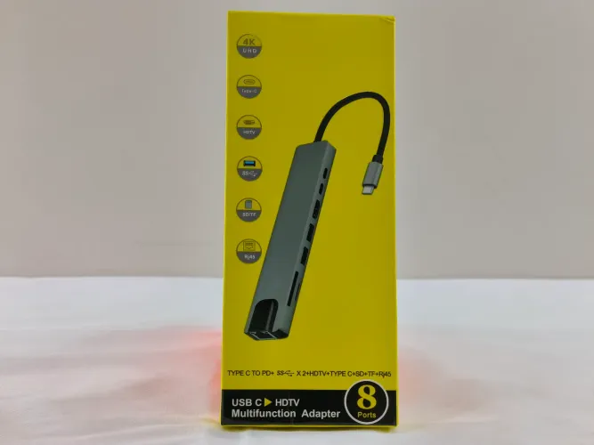 Adaptador tipo c USB C Multifuncional 8 em 1