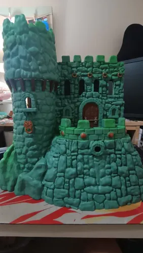 3º parede do Castelo de brinquedo vintage, com ou sem os móveis,