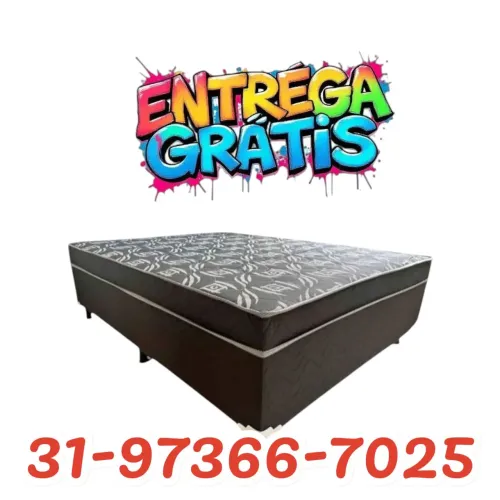 CAMA BOX CASAL 10CM DE ESPUMA D33 DIRETO DA FÁBRICA ( MODELO 2524092027 )