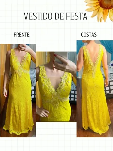 Vestido de festa amarelo