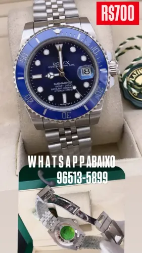 Relógio ROLEX SUBMARINER SMURF - AUTOMÁTICO - JUBILEU