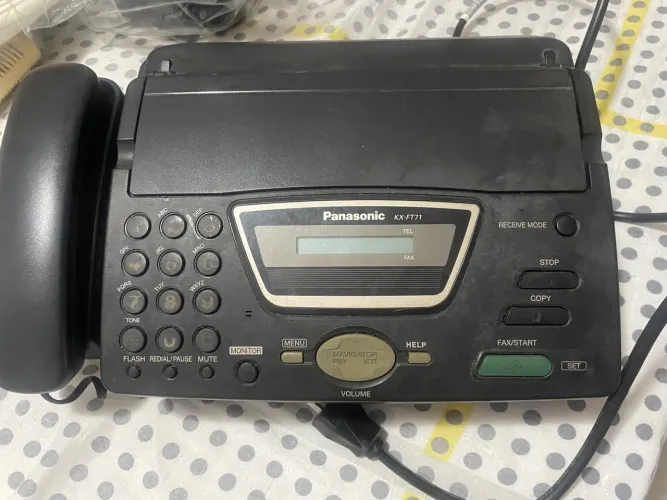 Fax Panasonic KX-FT71 Telefone fixo antigo secretaria antiquario