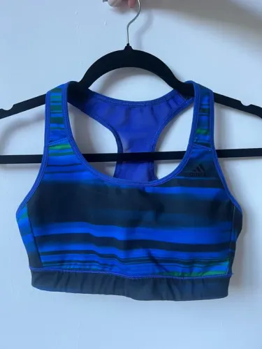 Top Esportivo Adidas - Azul e Preto P