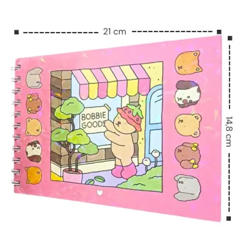 Livro para colorir Bobbie Goods Rosa 48 folhas