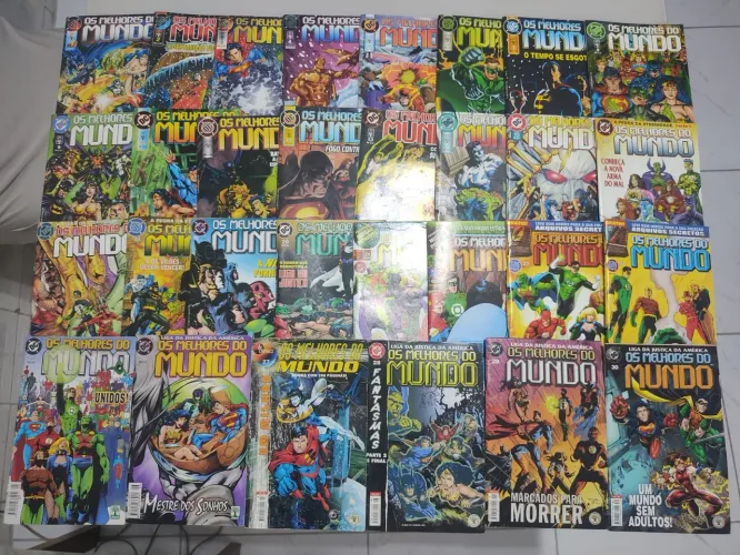Coleção Completa Os Melhores do Mundo Editora Abril + Box - HQs DC Comics