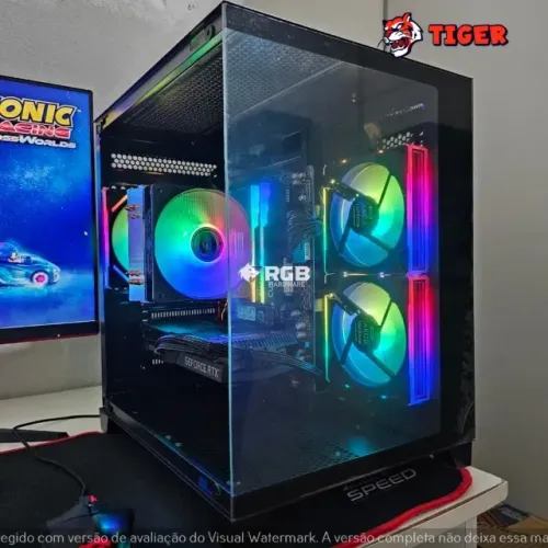 PC Gamer Novo Completo - Ryzen 7 5700X + RTX3060-Ti + DDR4 32GB + NVMe 512GB