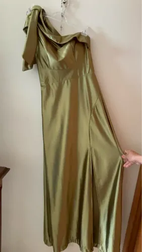 Vestido longo de festa Verde Oliva