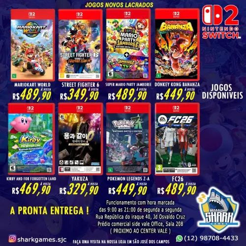 Jogos de switch 2 lacrados