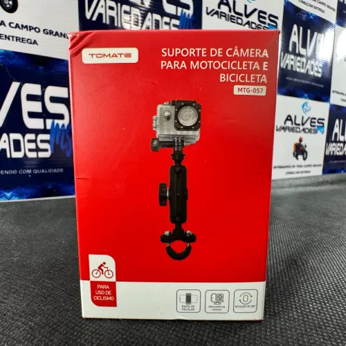 Suporte de Câmera e Celular para Moto e Bicicleta com Rotação 360º - Modelo MTG-057