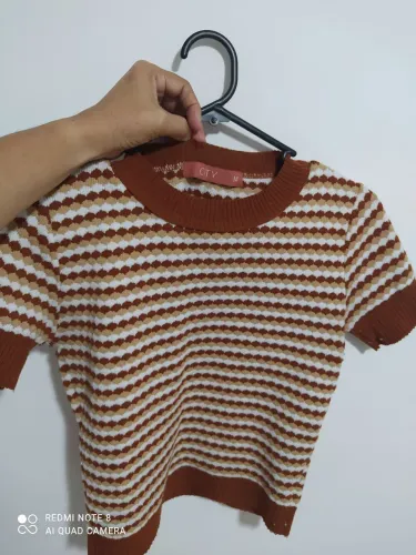 Blusa tricô marrom