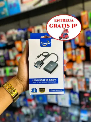 CABO CONVERSOR VGA PARA HDMI COM ÁUDIO E VÍDEO