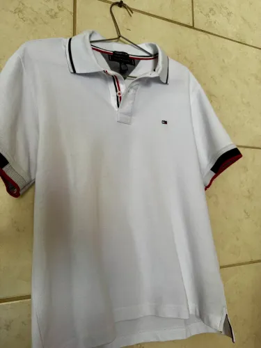 Camisa Polo Tommy Hilfiger Branca-Tamanho P