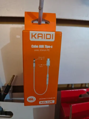 Cabo AUX Tipo-C para 3.5mm P2 - KAIDI