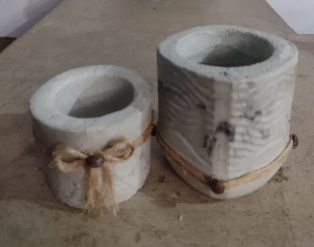 Kit vaso de argamassa Artesanal