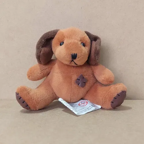 brinquedo - pelúcia chaveiro cachorro marrom