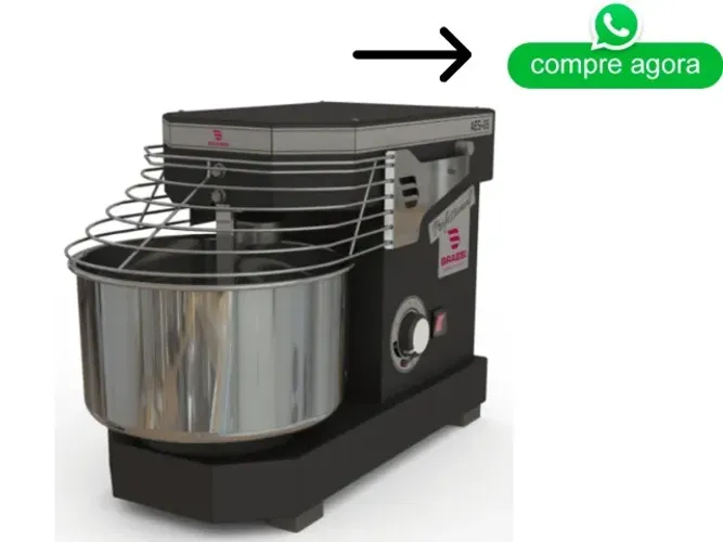 Amassadeira Espiral 5KG Preta 10 Velocidades Braesi