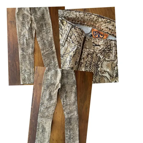 Calça Skinny com estampa de cobra Tory Burdh