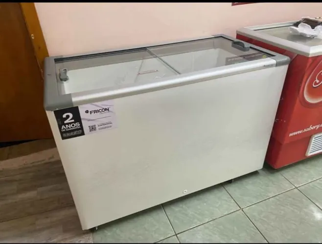Freezer Horizontal Fricon 411L tampa vidro Pronta entrega - Marcos 