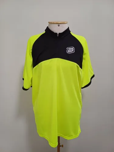 Camisa ASW Lazer Fluorescente Amarelo e Preto Ciclismo Esporte Tamanho GG