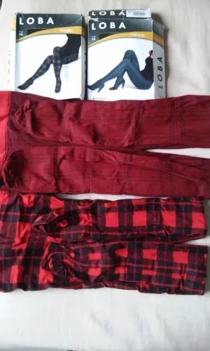 Meias Fio 70, novas, Xadrez e Vintage.