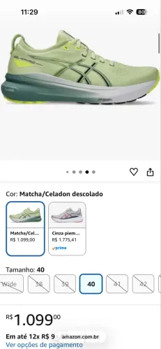 Tênis Kayano Gel 31 Verde usado