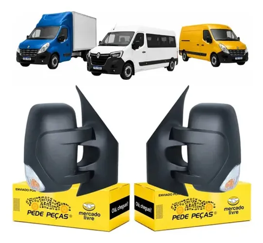 Par Retrovisor Elétrico Renault Master 2014 A 2026 Minibus