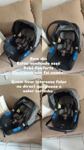 Bebê Conforto Burigotto Mesclado Preto Novo