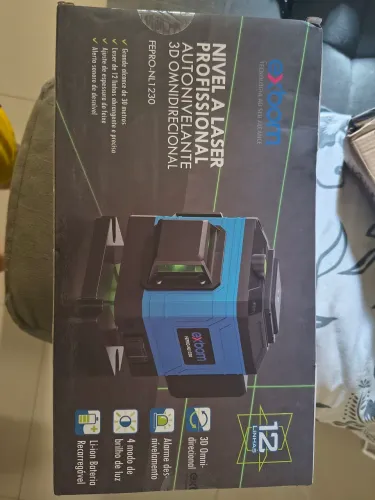 Nível a laser 12 linhas 2 baterias + acessórios e brinde