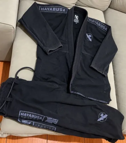 kimono hayabusa jiu-jitsu preto a3